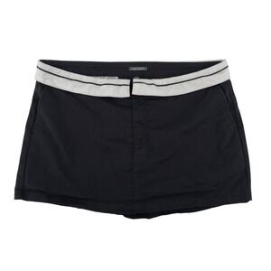 Wild Fable White Trim‎ Black Mini Skort Women 16 Pockets Skirt High Rise Y2K